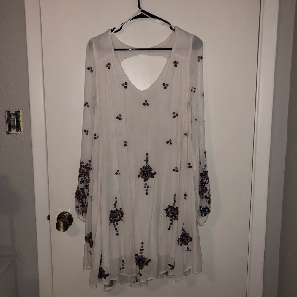 Free People Oxford Embroidered Mini Dress